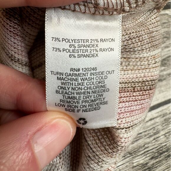 WallFlower Womens Aztec Knit Long Sleeve Shirt Brown Black Tan Pink M Med Medium - Picture 10 of 13